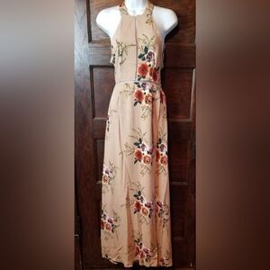 Women's Halter Off Shoulder Maxi Dress Small